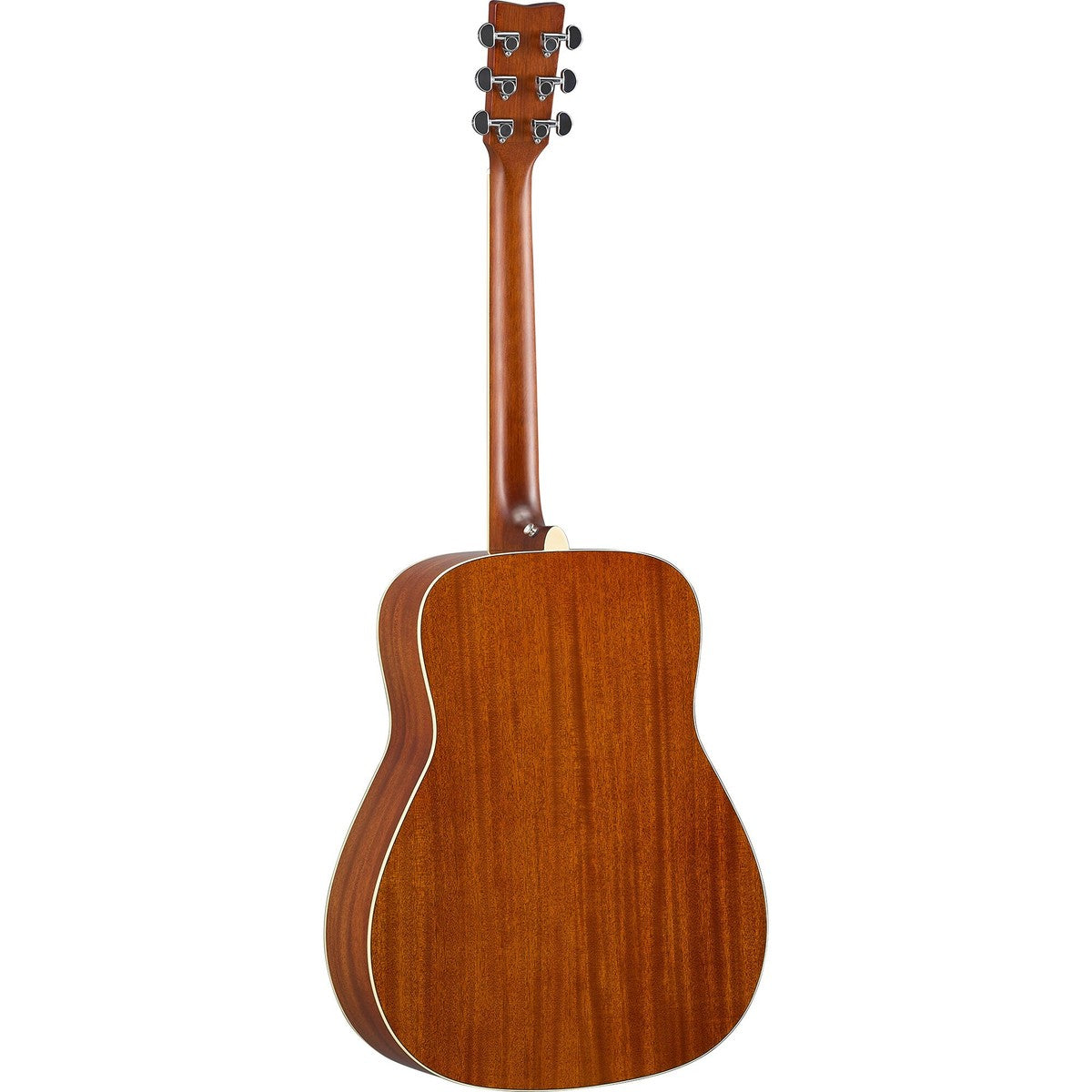 Guitarra TransAcoustic Yamaha FG-TA Brown Sunburst vista posterior | Armonía Musical México