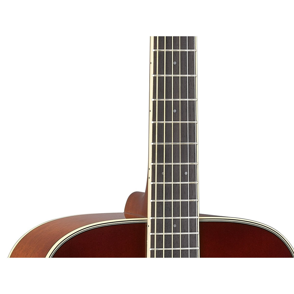 Guitarra TransAcoustic Yamaha FG-TA Brown Sunburst detalle boca y roseta | Armonía Musical México