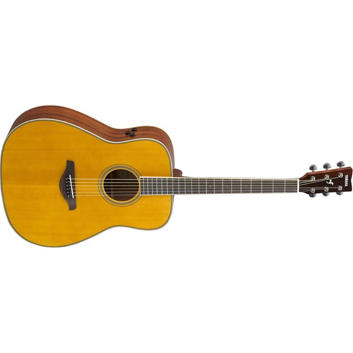 Guitarra TransAcoustic Yamaha FG-TA Vintage Tint vista horizontal completa | Armonía Musical México