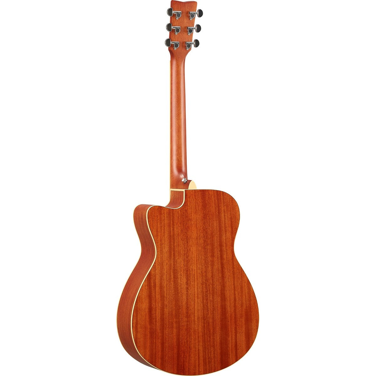 Guitarra TransAcoustic Yamaha FSC-TA cutaway Vintage Tint vista posterior | Armonía Musical México