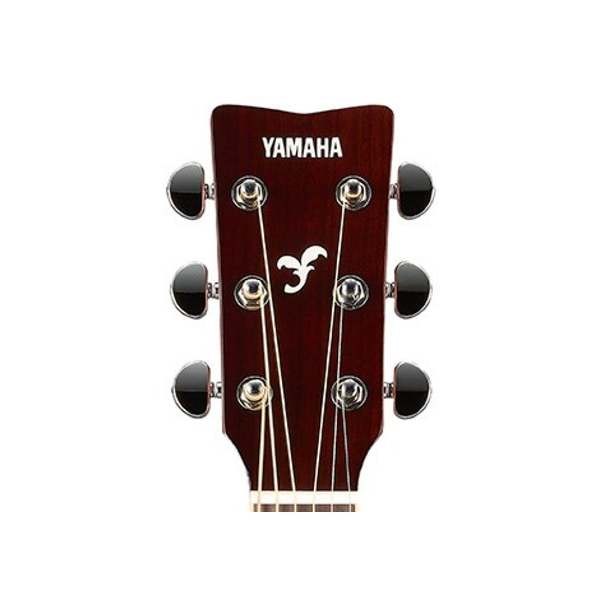 Guitarra TransAcoustic Yamaha FSC-TA cutaway Vintage Tint detalle clavijero | Armonía Musical México