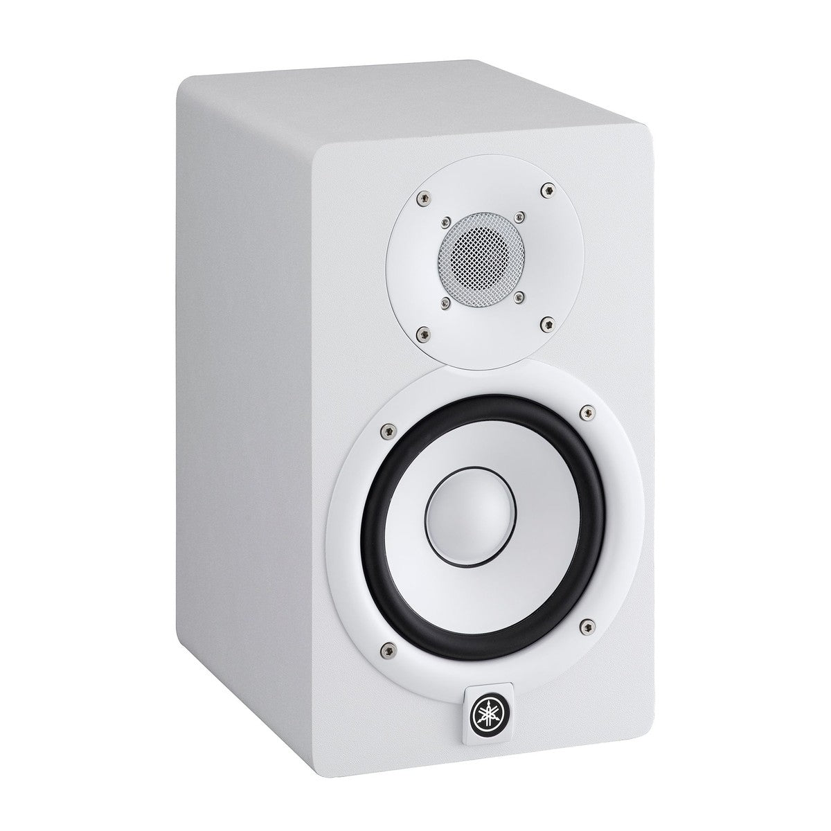 Monitor de estudio Yamaha HS5 blanco vista trasera | Armonía Musical México