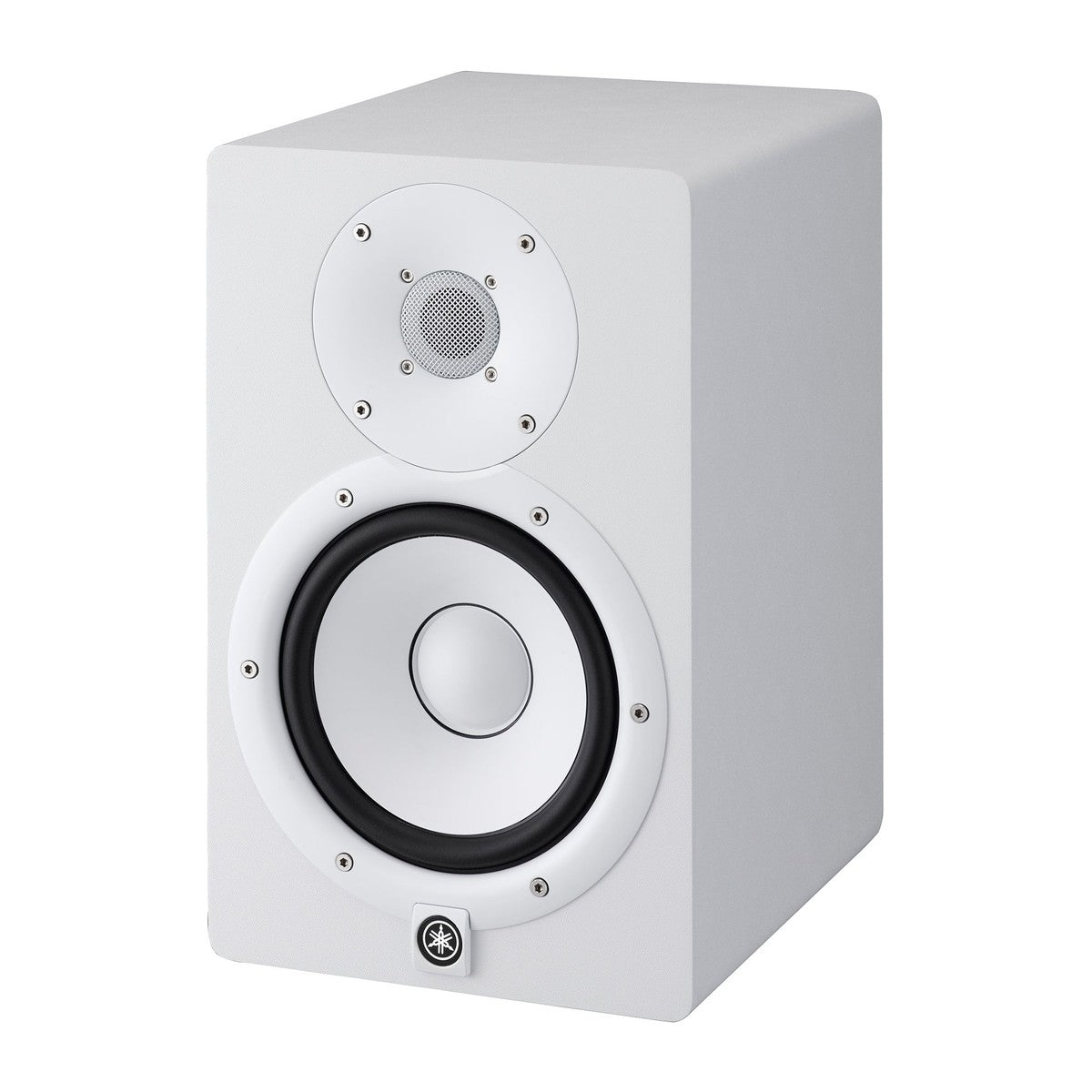 Monitor de estudio Yamaha HS7 blanco vista lateral | Armonía Musical México