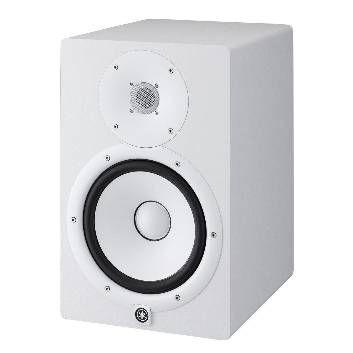 Monitor de estudio Yamaha HS8 blanco vista lateral | Armonía Musical México