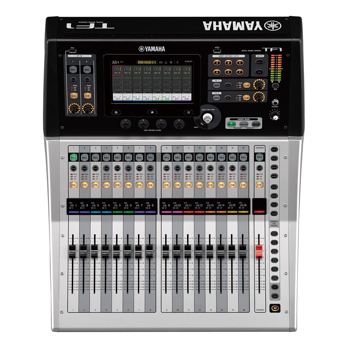 Consola digital Yamaha TF1 multitáctil vista lateral | Armonía Musical México