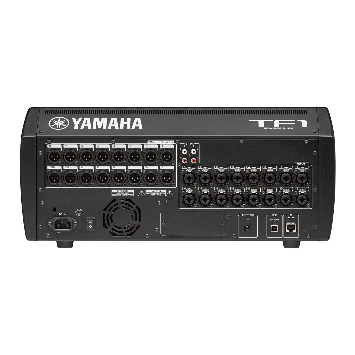 Consola digital Yamaha TF1 multitáctil vista trasera | Armonía Musical México