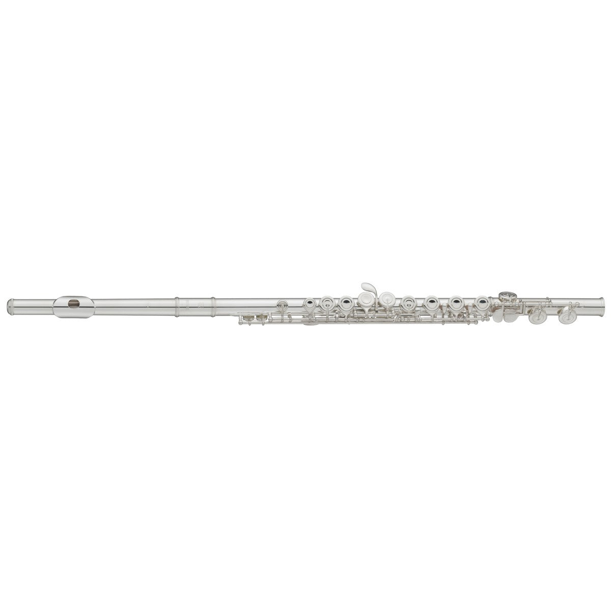 Flauta transversal Yamaha YFL-222 níquel plateado vista frontal | Armonía Musical México