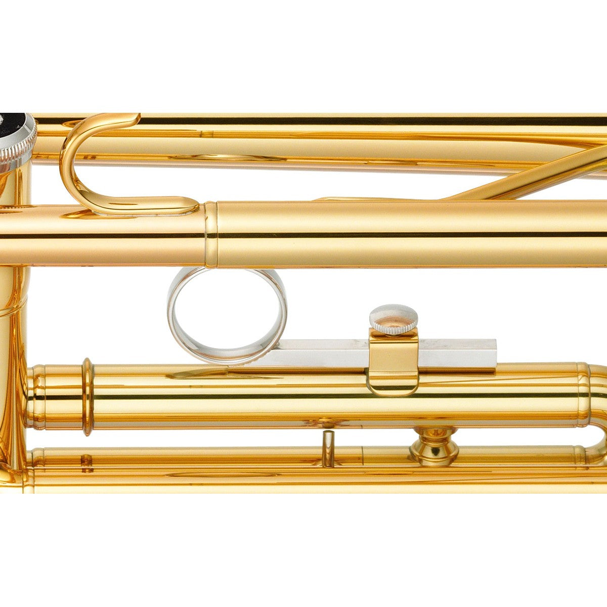 Trompeta Yamaha YTR-2330 Bb laqueada detalle disparador tercera válvula | Armonía Musical México