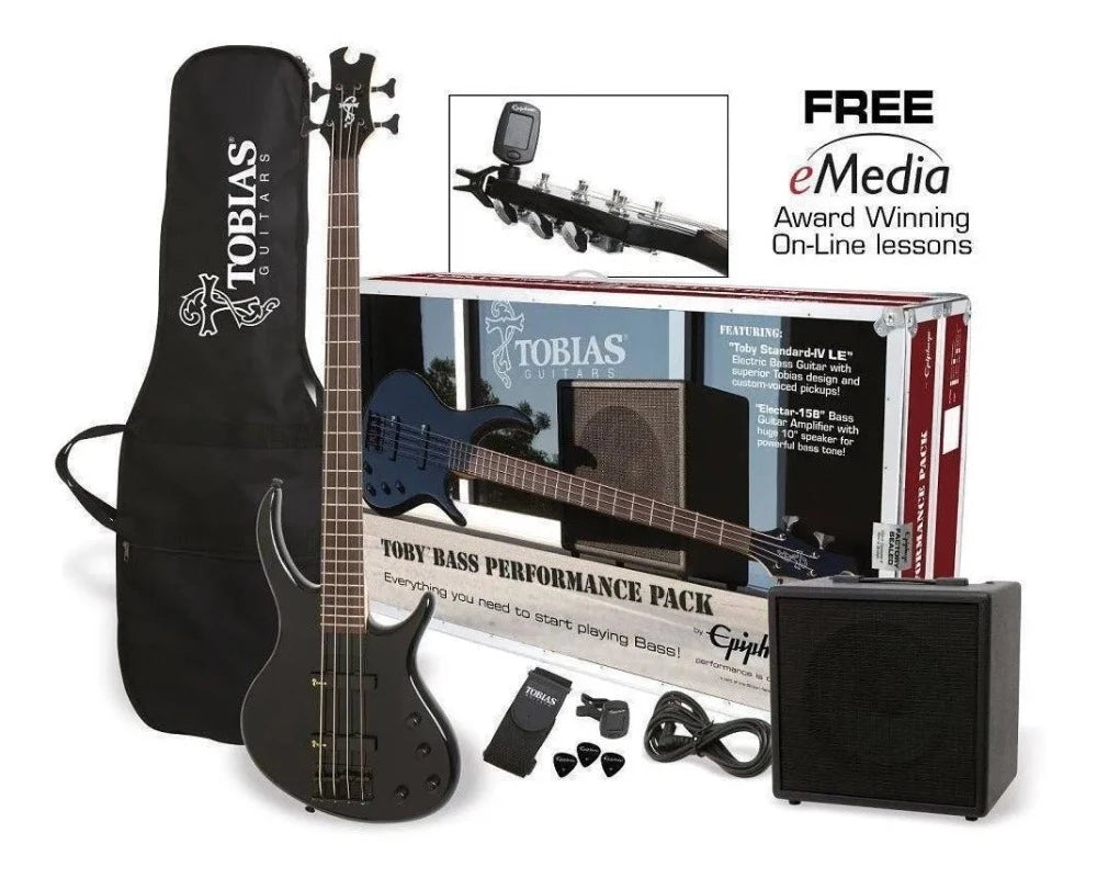 Paquete EpiPhone De Bajo Electrico Toby Bass
