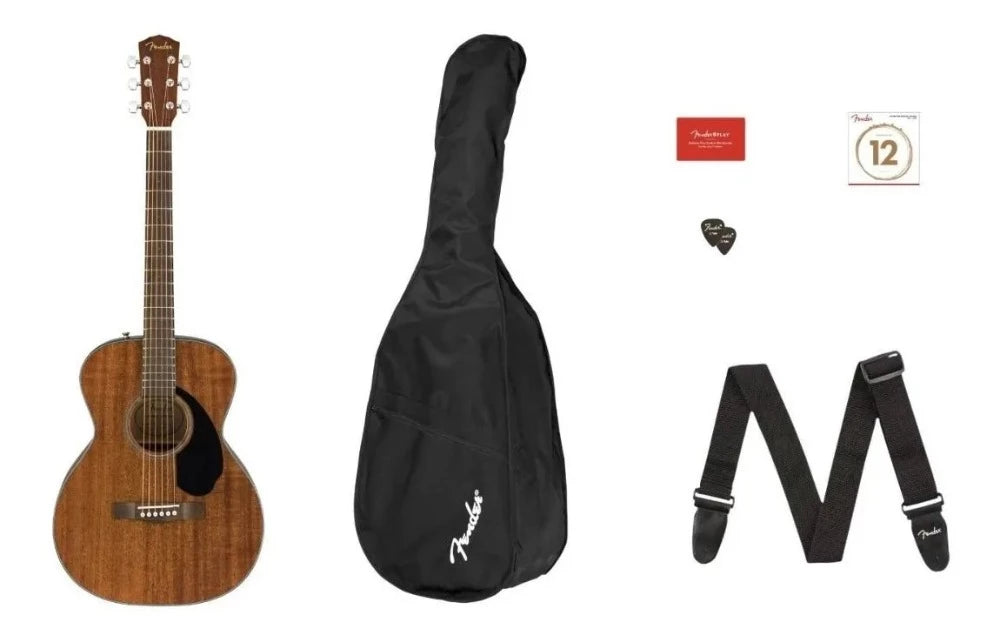 Paquete Guitarra Acustica Fender Cc-60s All Mahogany