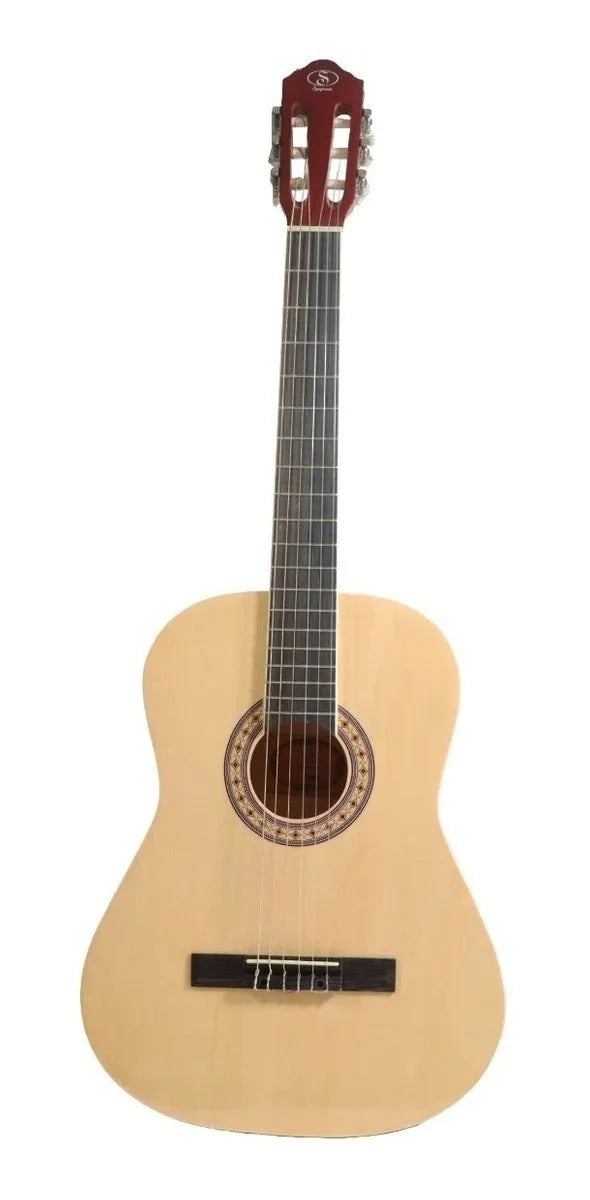 Volver Guitarra Acústica Symphonic Ec3900n Con Cuerdas De Nylon