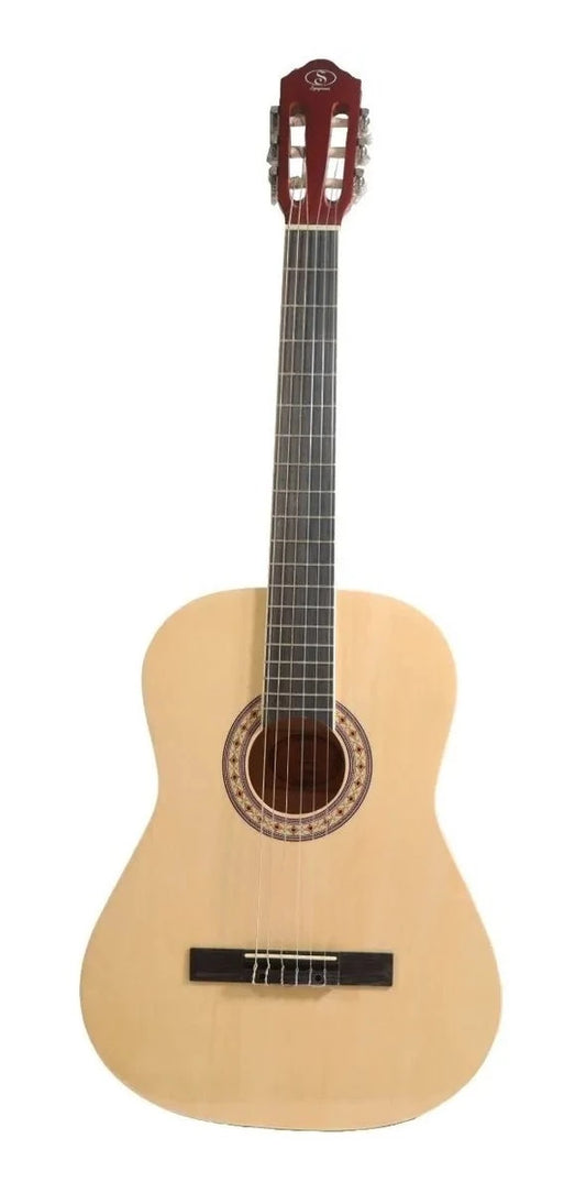 Volver Guitarra Acústica Symphonic Ec3900n Con Cuerdas De Nylon
