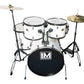 Bateria Acusticas Lm Drums Dk-125 Con Platillos Y Asiento color Blanco