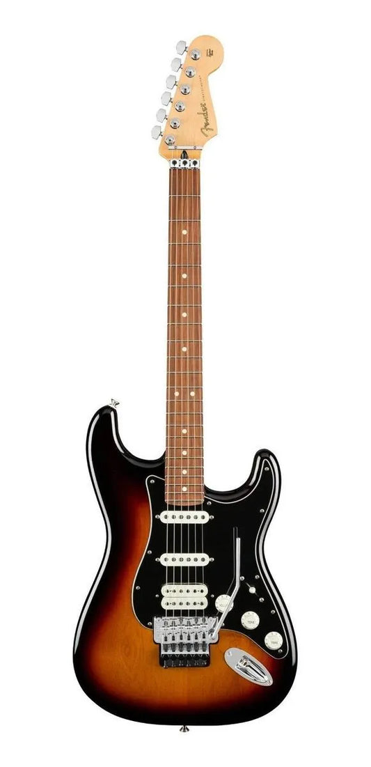 Guitarra Eléctrica Fender Player Stratocaster Floyd Rose Hss De Aliso 3-color Sunburst Brillante Con Diapasón De Granadillo Brasileño