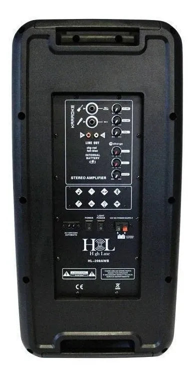 Bafle Amplificado High Line Hl-208awb Batería Recargable