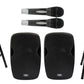 Paquete De 2 Bafles High Line Spah-157sc Con Base Y Mic.