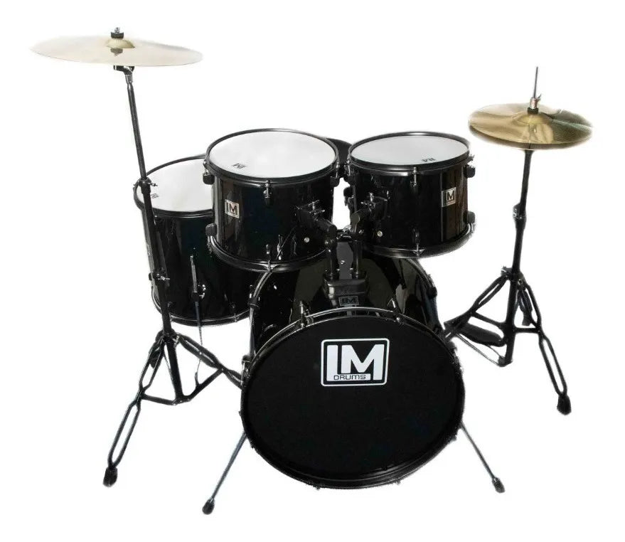 Bateria Acusticas Lm Drums Dk-125 Con Platillos Y Asiento color Negro