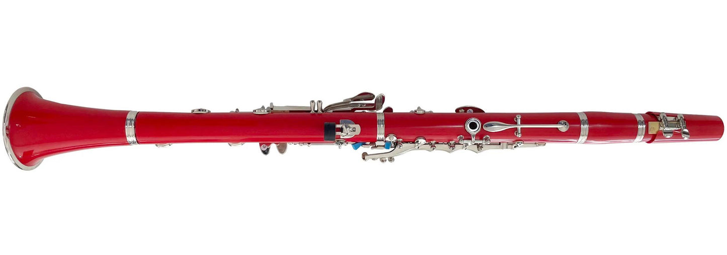 Clarinete Symphonic Cl-01 Silver Key color rojo Con Estuche