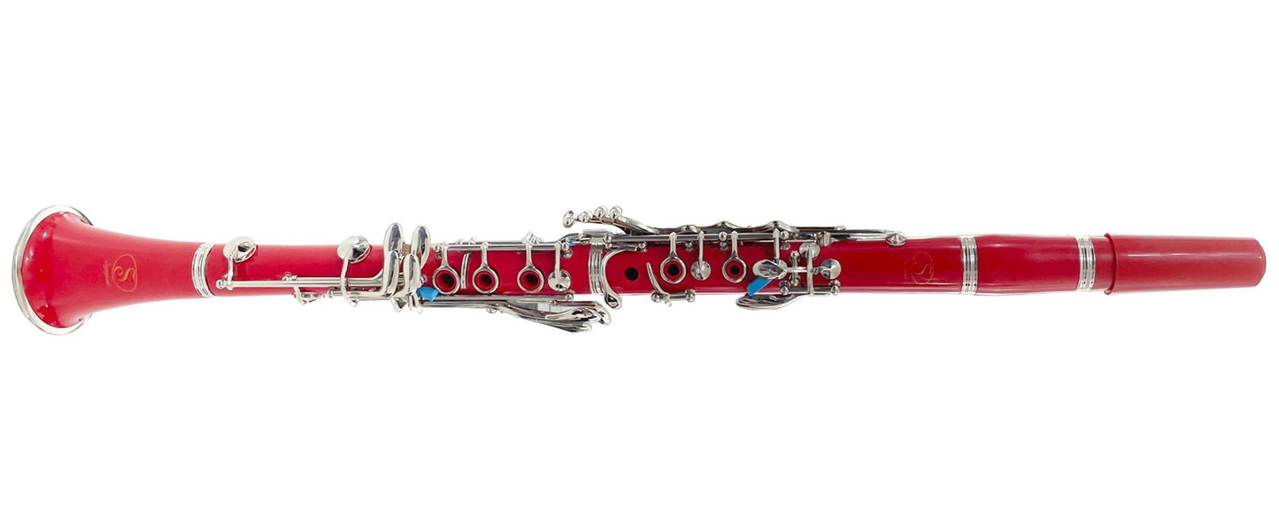 Clarinete Symphonic Cl-01 Silver Key color rojo Con Estuche